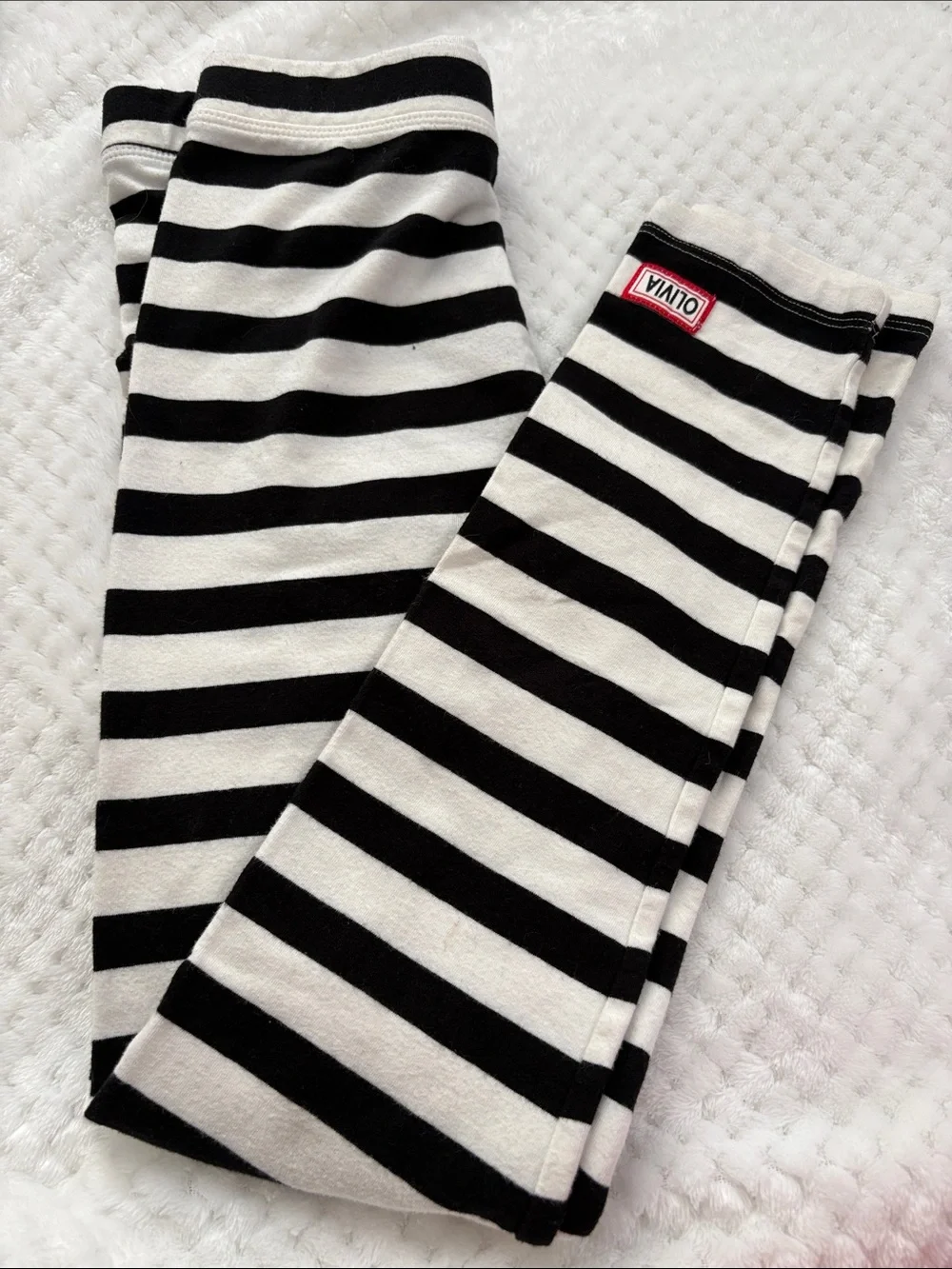 Olivia for Gymboree Striped Black & White Leggings ~ Size 10